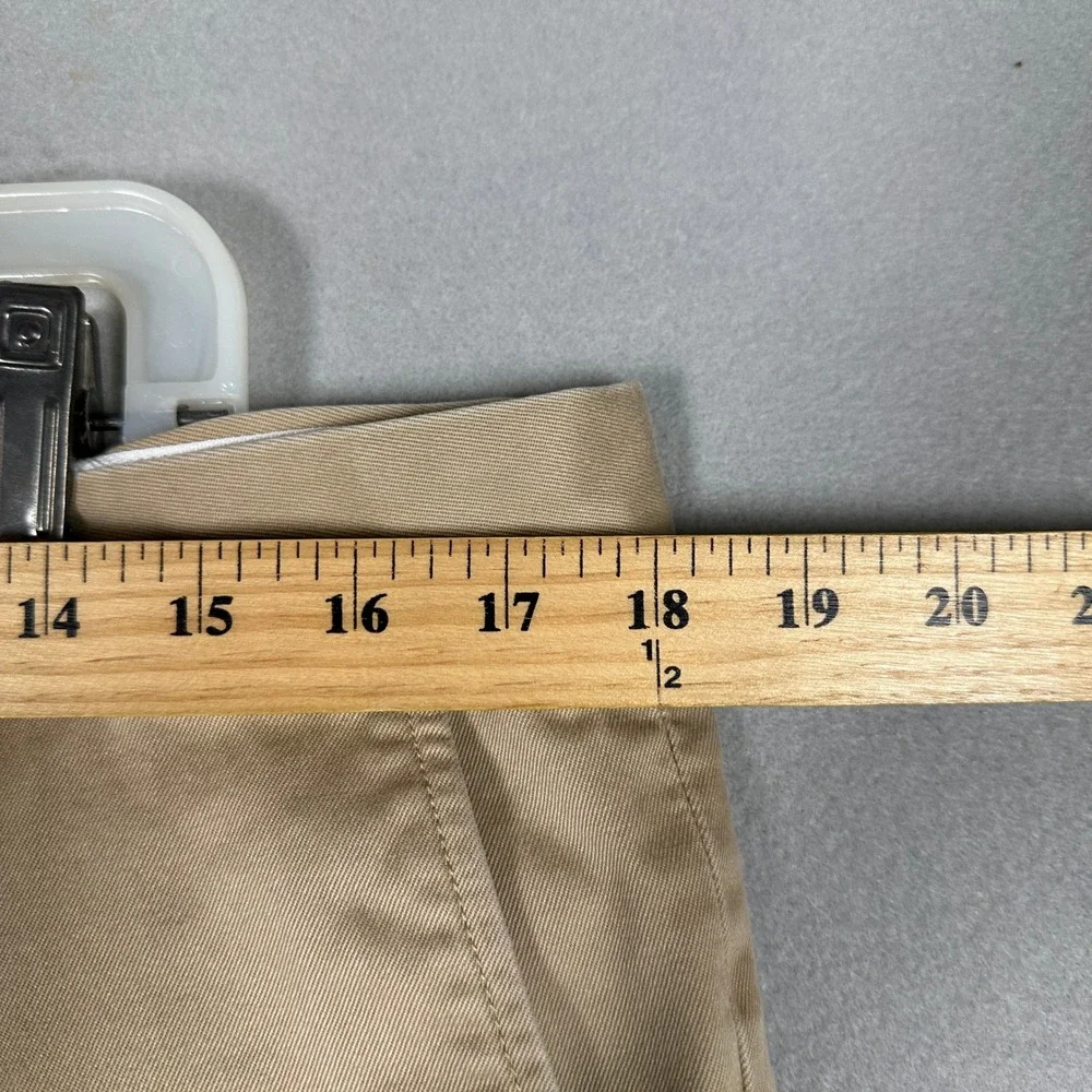 Lacoste Pants Men 38X32 Slim Fit Chino Khaki Tan Stretch Straight Leg Flat Front